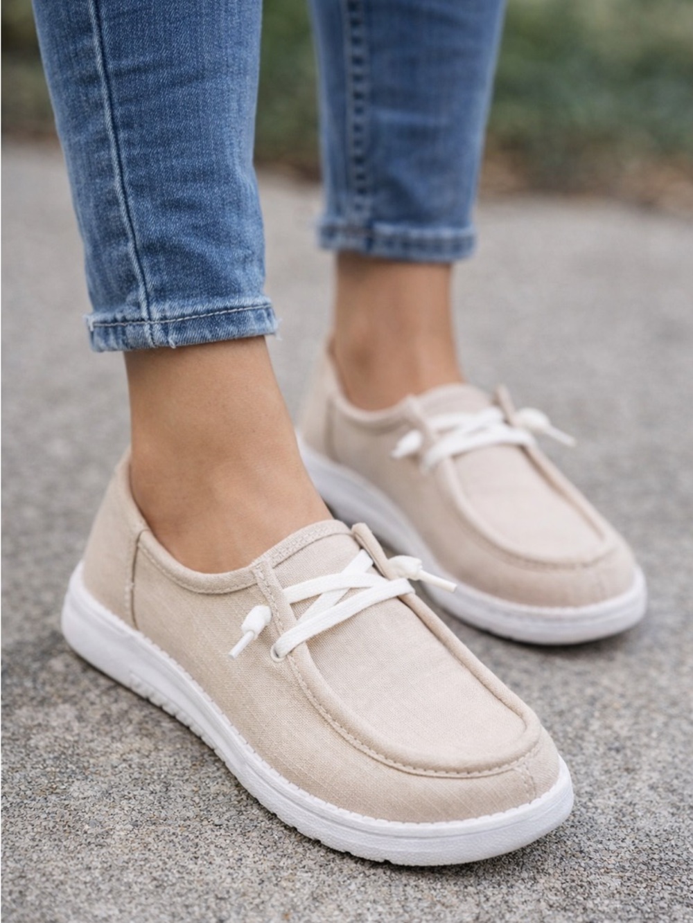 Beige Women's Moccasins